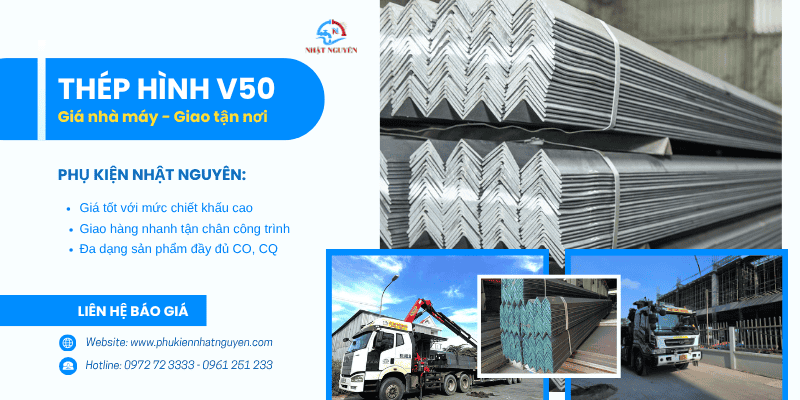 Thép hình V50 chính hãng giá cực tốt