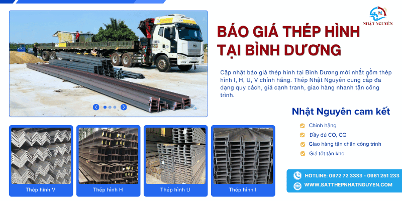 Bảng giá thép hình tại Bình Dương