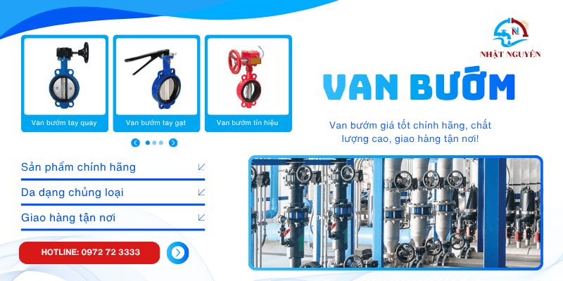 Van bướm tín hiệu điện, van bướm vô lăng, van bướm tay gạt chính hãng giá tốt