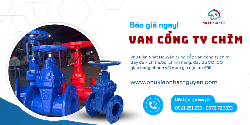 van cổng ty chìm giá tốt, chất lượng cao, giao hàng nhanh