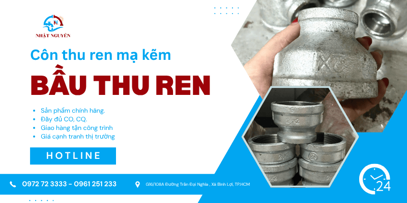 Bầu thu ren, côn thu ren mạ kẽm chất lượng cao, chính hãng, giá tốt