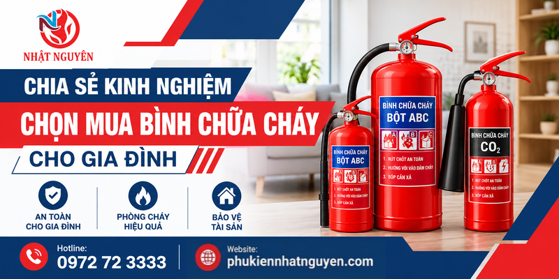 Chia sẻ kinh nghiệp chọn mua bình chữa cháy cho gia đình