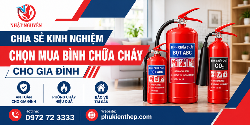 Chia sẻ kinh nghiệp chọn mua bình chữa cháy cho gia đình