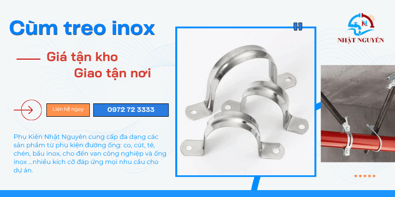 cùm treo inox chính hãng giá tốt