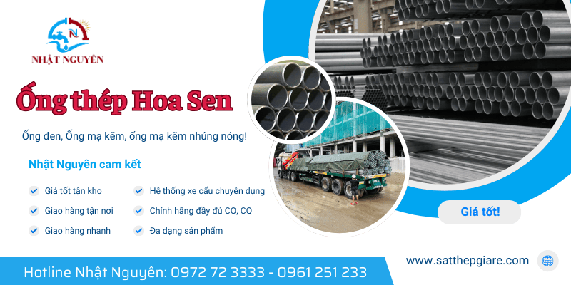 Ống thép Hoa Sen chính hãng giá tốt