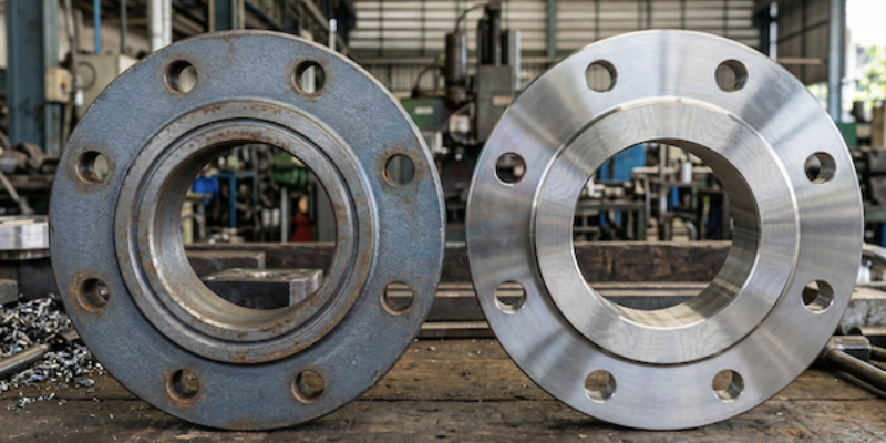 so sánh mặt bích thép và mặt bích inox