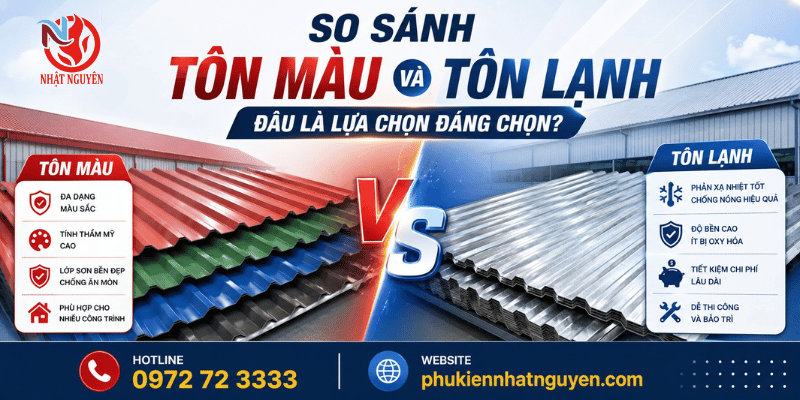 so sánh tôn màu và tôn lạnh