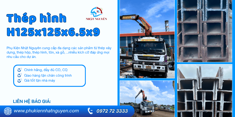 Thép hình H125x125x6.5x9 giá tốt