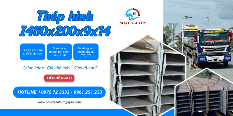 thép hình I450 chính hãng giá tốt