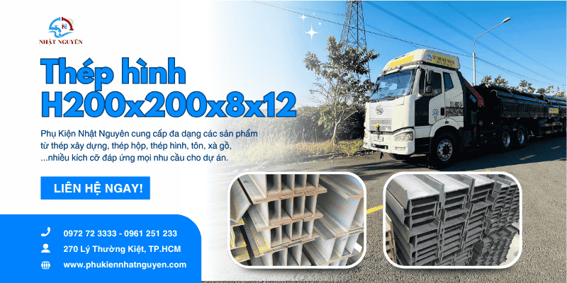 Thép hình H200x200 chính hãng giá cực tốt