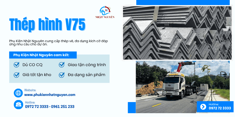 Thép hình V75 giá tốt tận kho