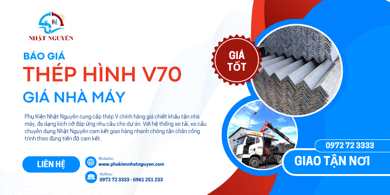 Thép hình V70 chính hãng giá cực tốt