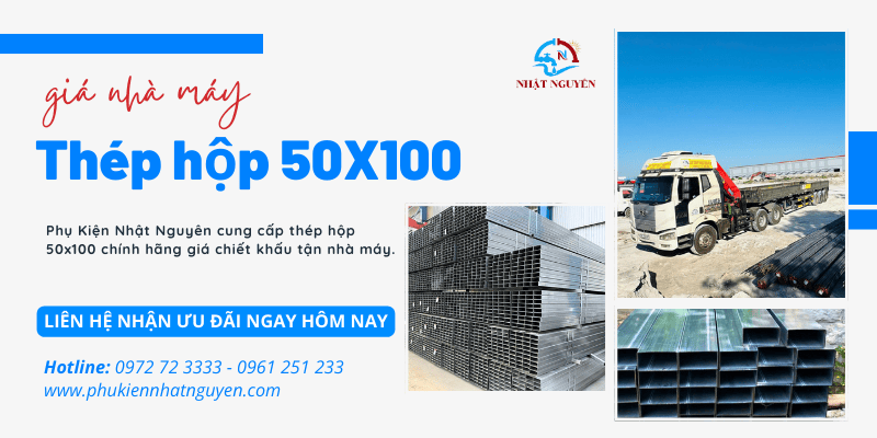 Thép hộp 50x100 chính hãng giá cực tốt