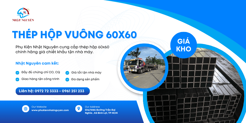 Thép hộp vuông 60x60 giá tốt