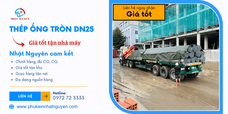 Thép ống tròn DN25 giá tốt