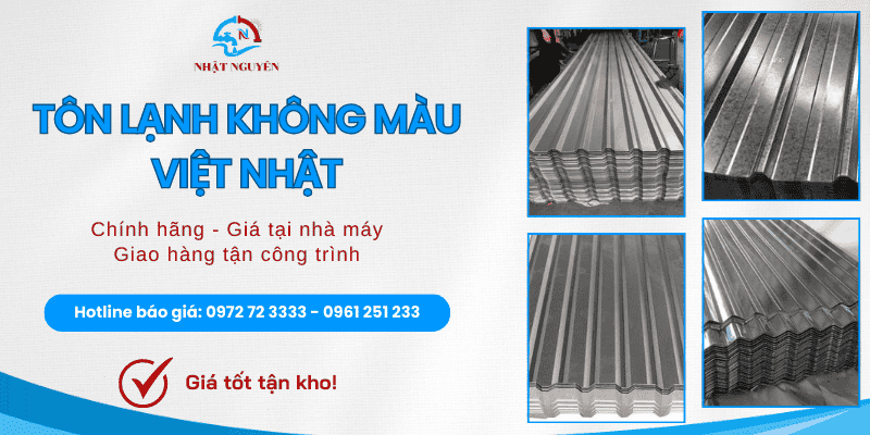 Tôn lạnh không màu Việt Nhật giá cực tốt