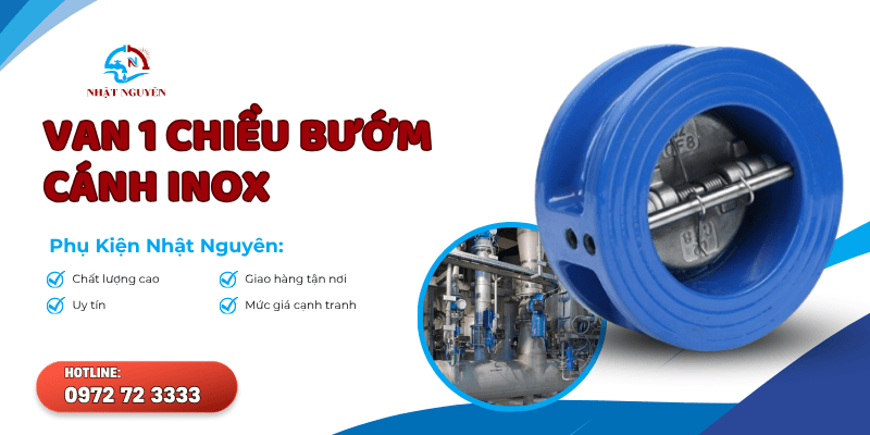 tổng kho van 1 chiều bướm cánh inox giá tốt
