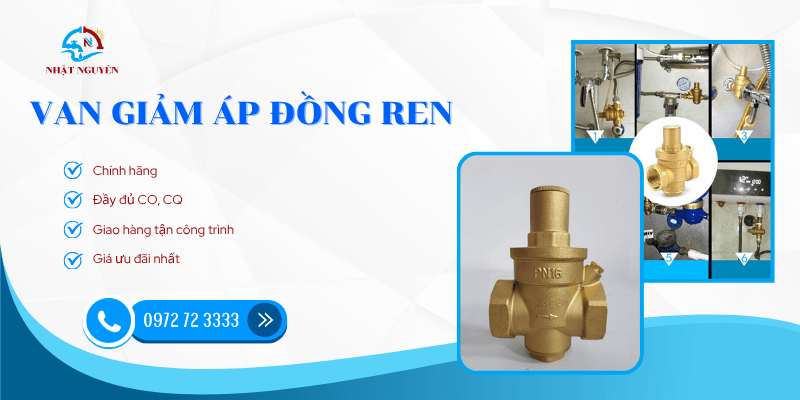 Van giảm áp đồng ren giá tốt, chính hãng