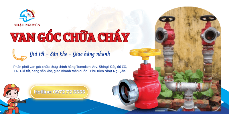 Van góc chữa cháy giá tốt chính hãng giao hàng nhanh chóng