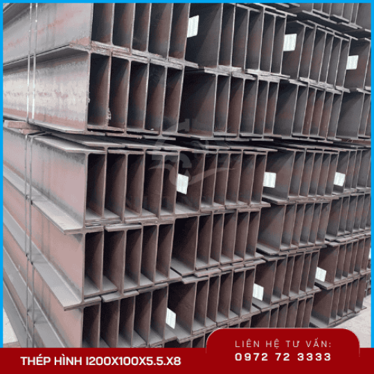 Thép hình i200x100x5.5.x8