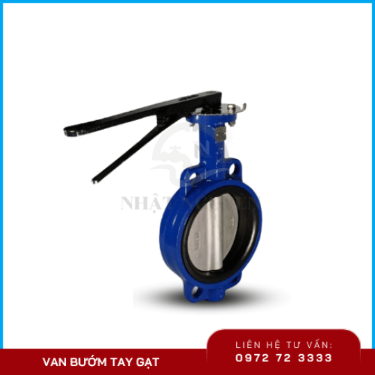 Van bướm tay gạt thân gang cánh INOX